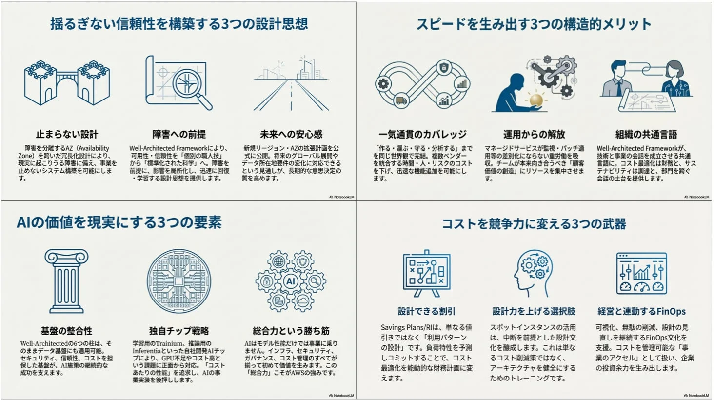 AWSのWell-Architected Frameworkに基づいた設計思想