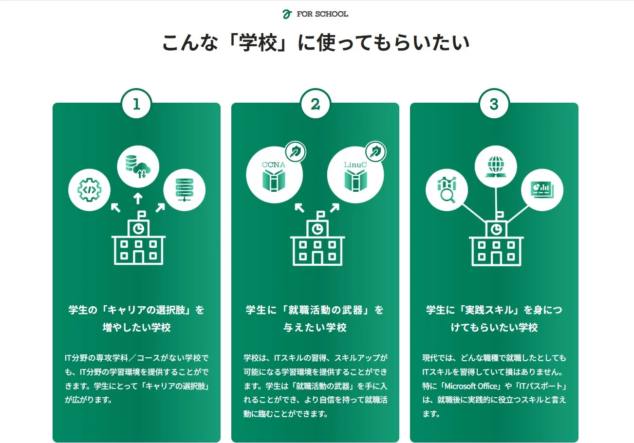 学校向け利用メリット