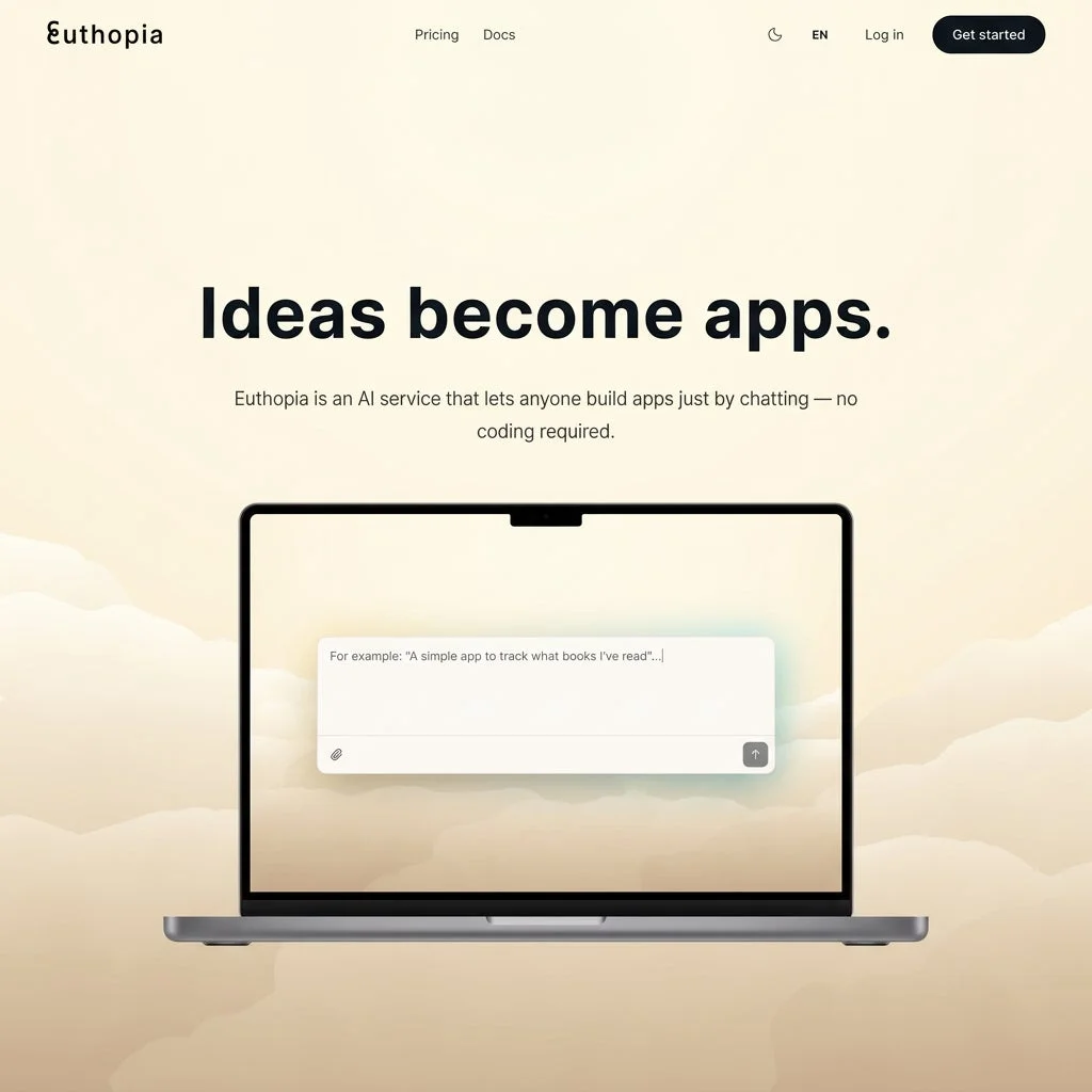 Euthopiaウェブサイトのスクリーンショット