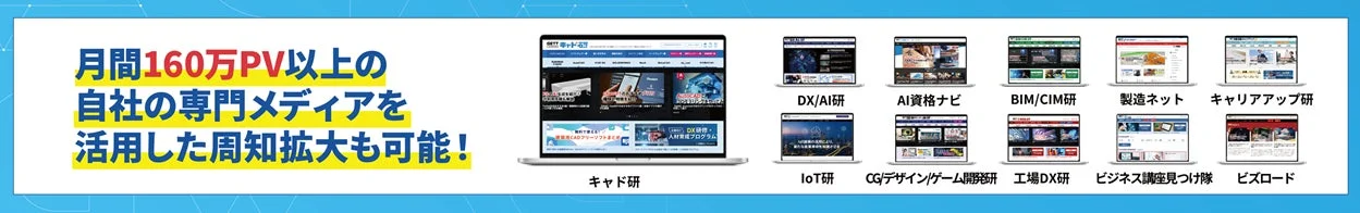 月間160万PV以上の自社の専門メディア