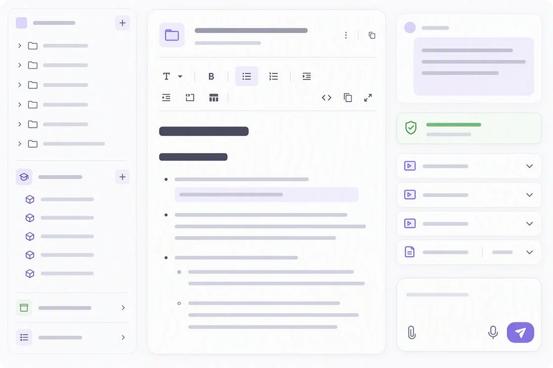 法人向けAIエージェント基盤のUI